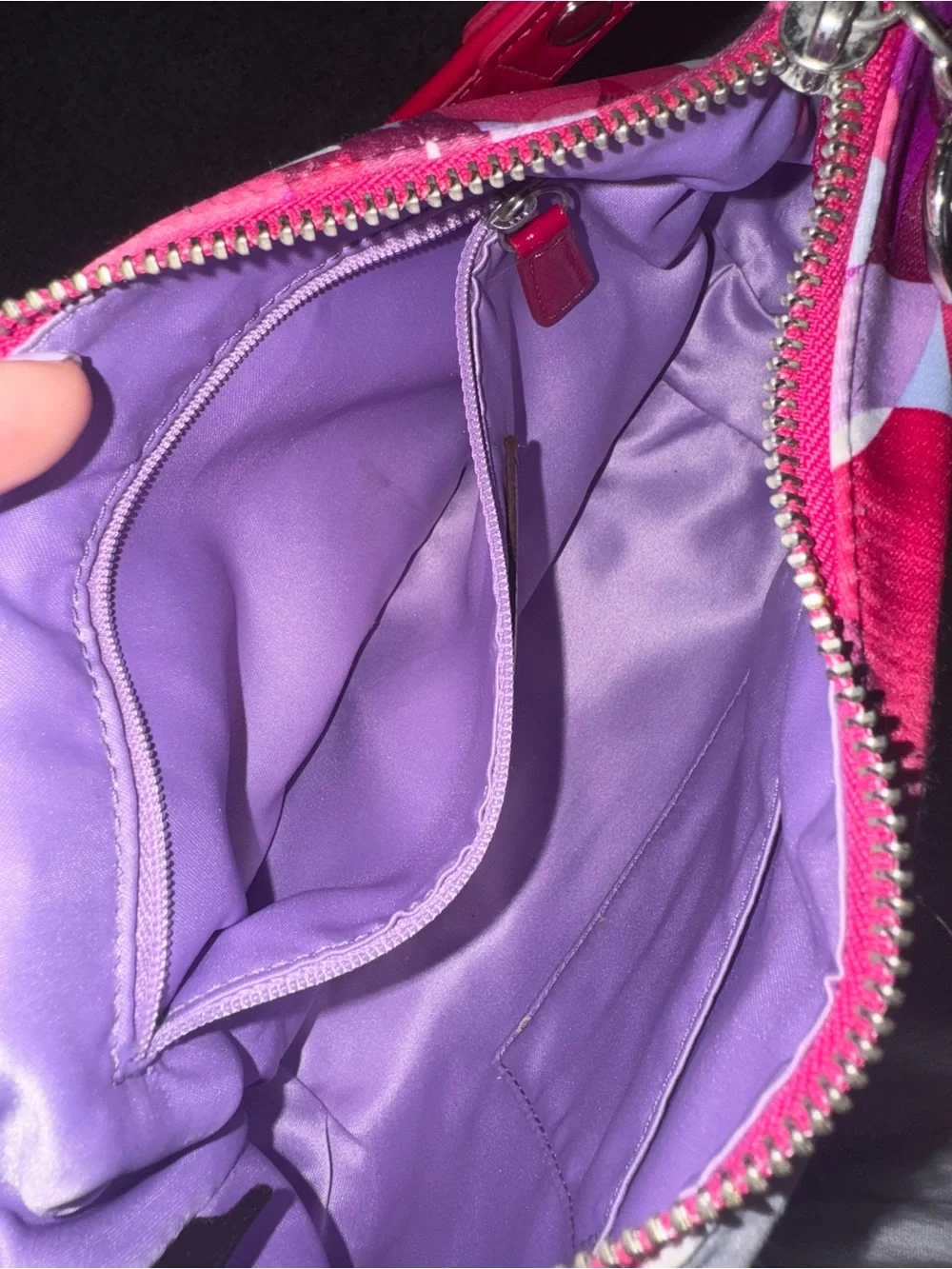 Coach Pink Multi-Pattern Shoulder Bag